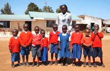 FKC children outside their classrooms